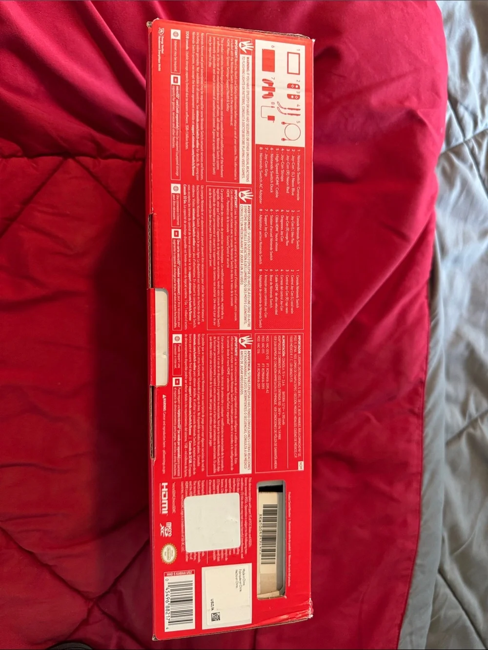 Nintendo Switch with Neon Red and Neon Blue Joy-Con
